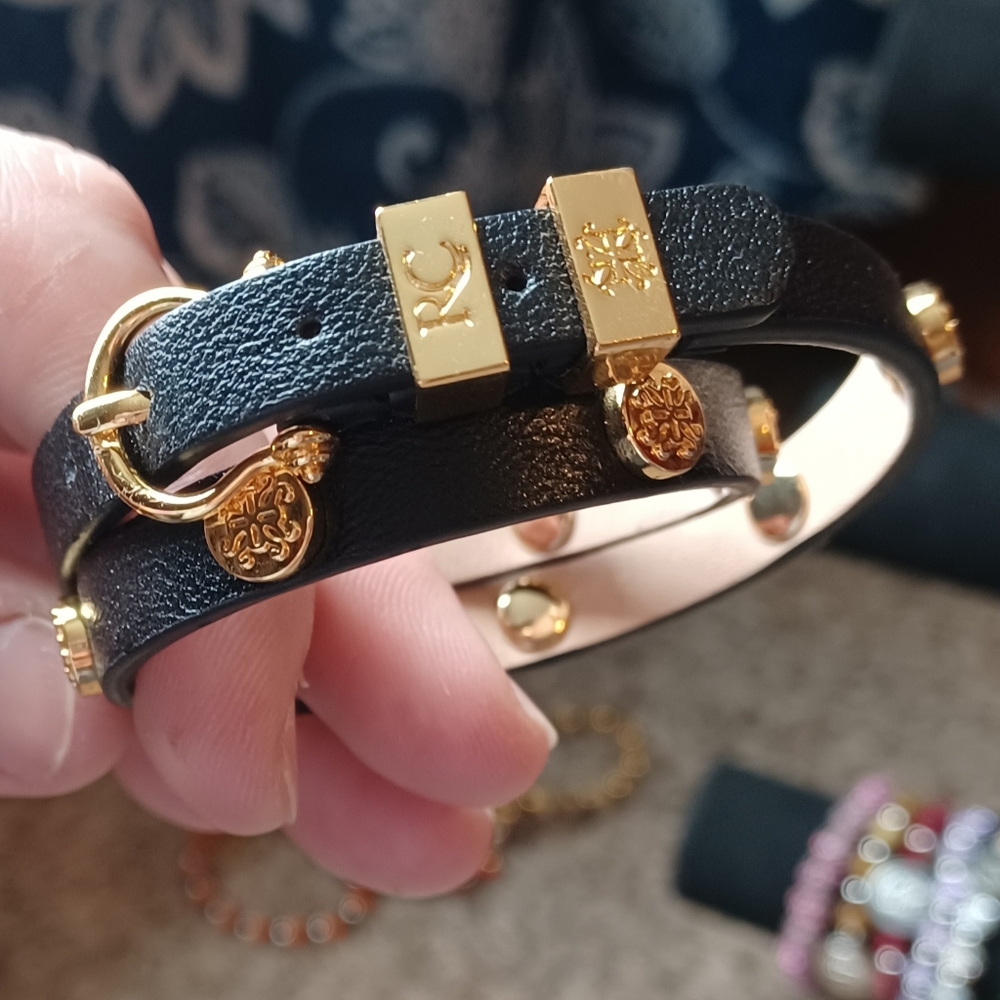 Macy Double Wrap Black-Gold
